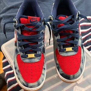 Nike Kids Denim and Red Sneakers